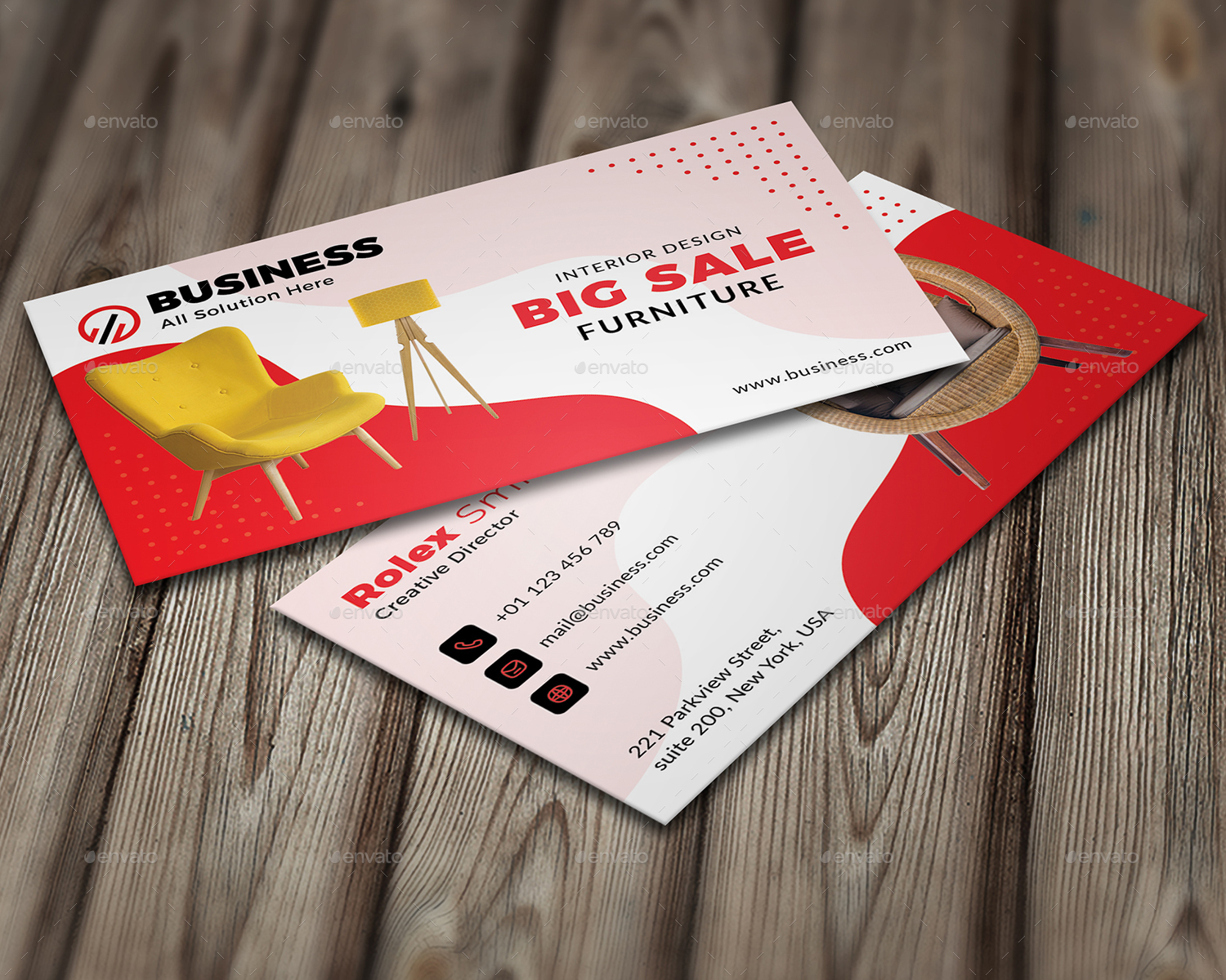 Furniture Shop Business Card Business Card, Print Templates
